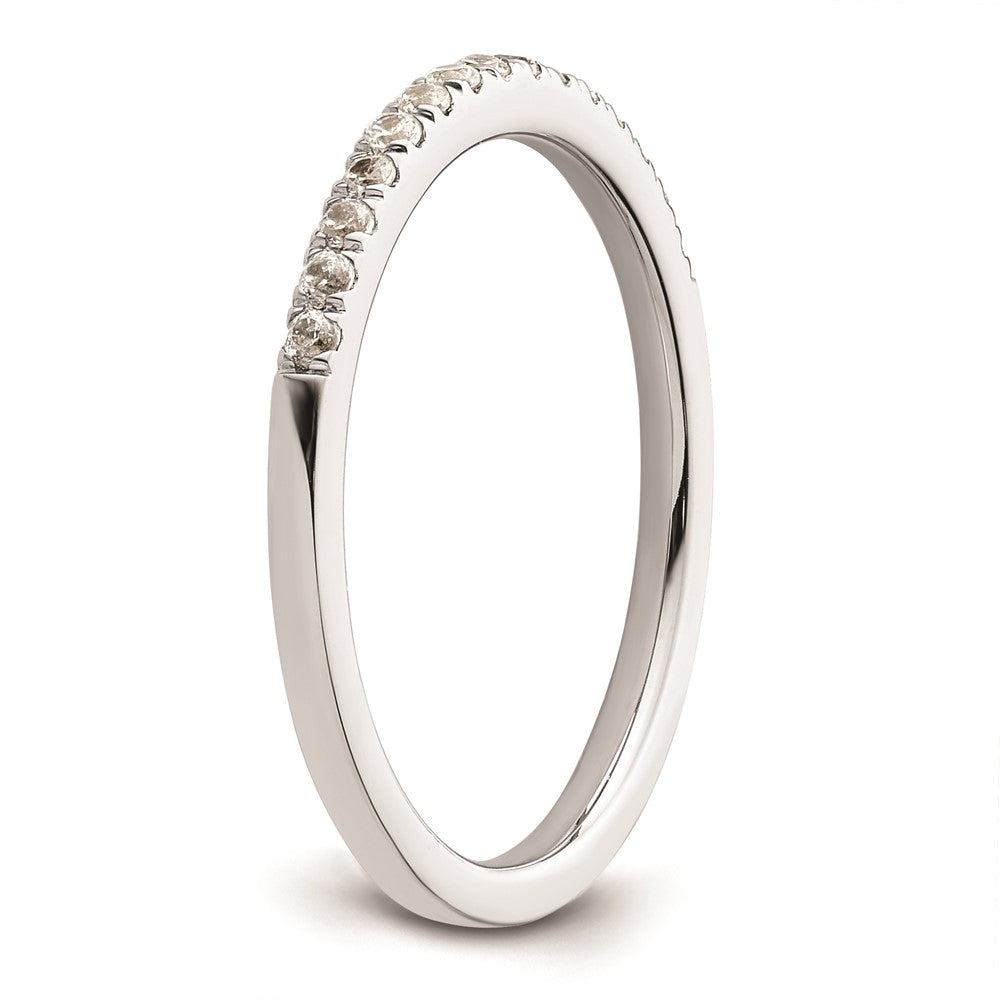 14k White Gold Real Diamond Wedding Band