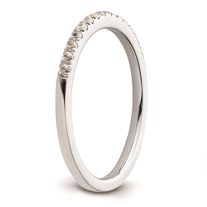 14k White Gold Real Diamond Wedding Band