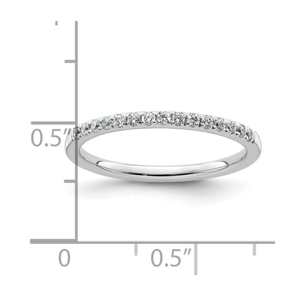 14k White Gold Real Diamond Wedding Band