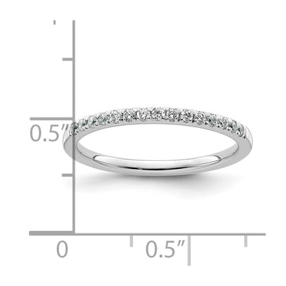 14k White Gold Real Diamond Wedding Band
