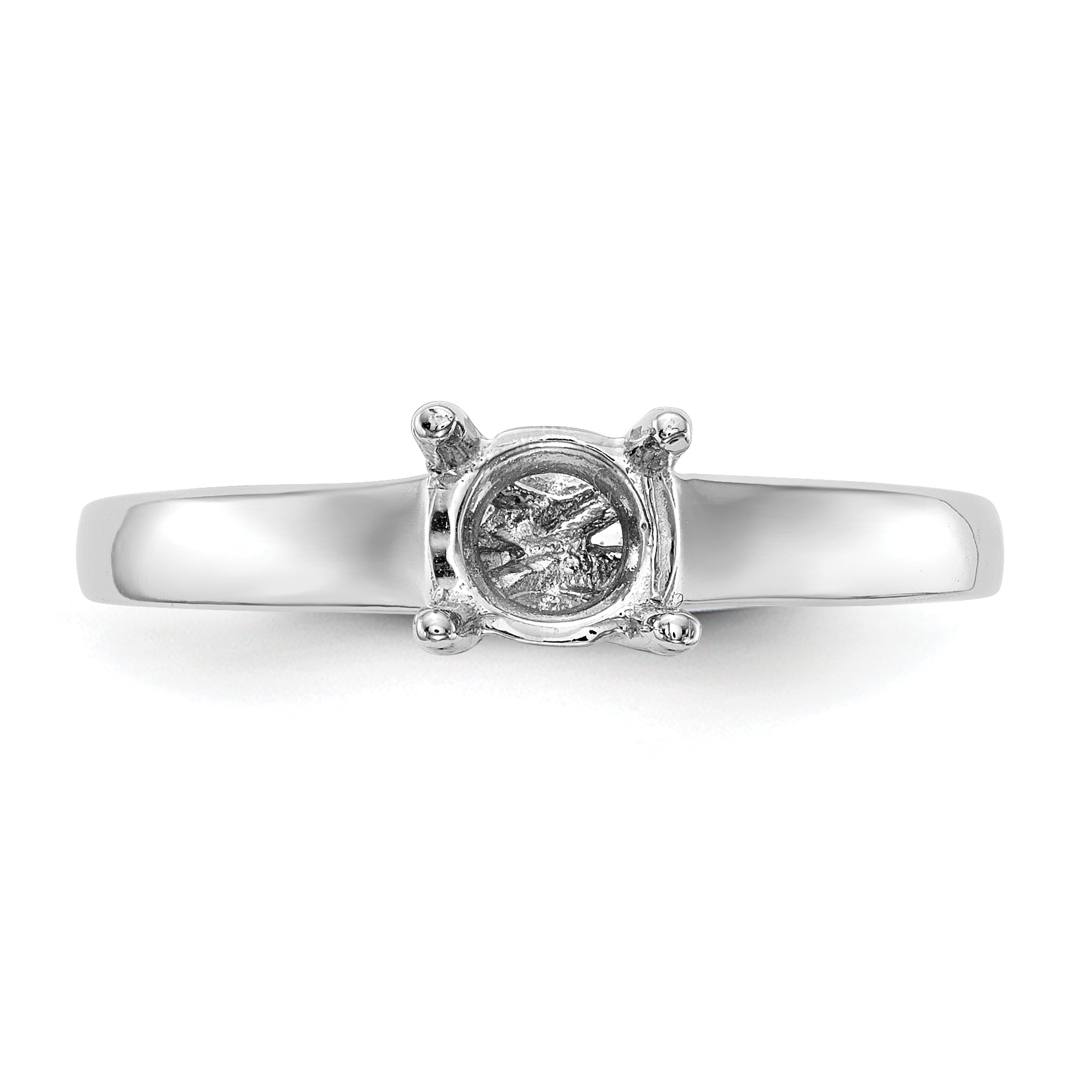 0.75ct. CZ Solid Real 14k White Gold Solitaire Engagement Ring