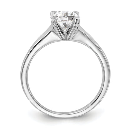 0.25ct. CZ Solid Real 14k White Gold Solitaire Engagement Ring