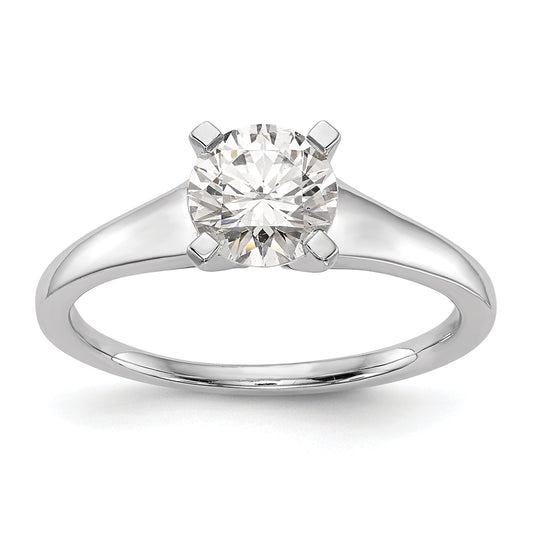 0.50ct. CZ Solid Real 14k White Gold Solitaire Engagement Ring