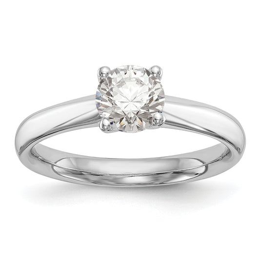 0.25ct. CZ Solid Real 14k White Gold Solitaire Engagement Ring