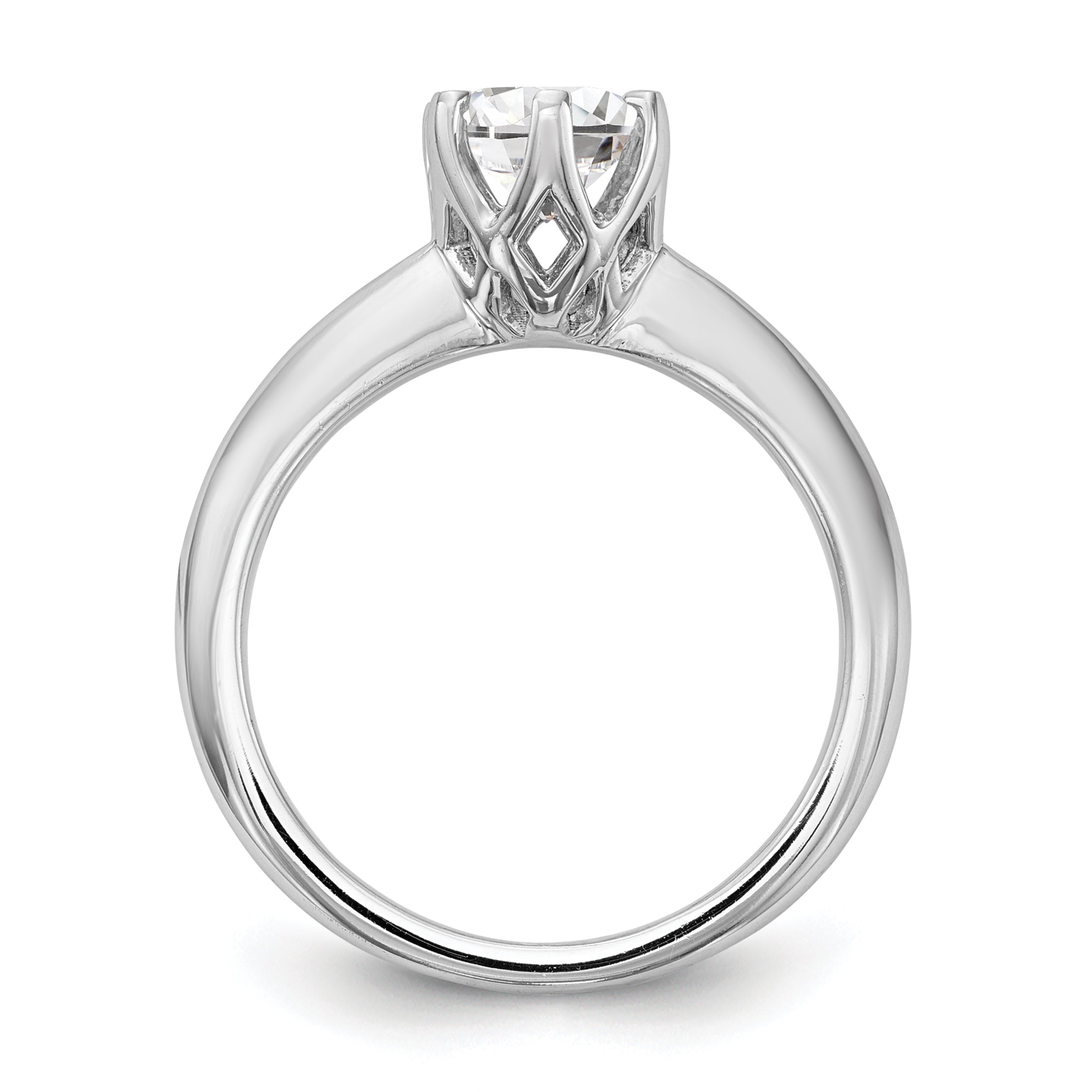 0.25ct. CZ Solid Real 14k White Gold Solitaire Engagement Ring