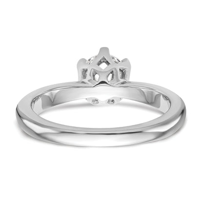 0.33ct. CZ Solid Real 14k White Gold Solitaire Engagement Ring