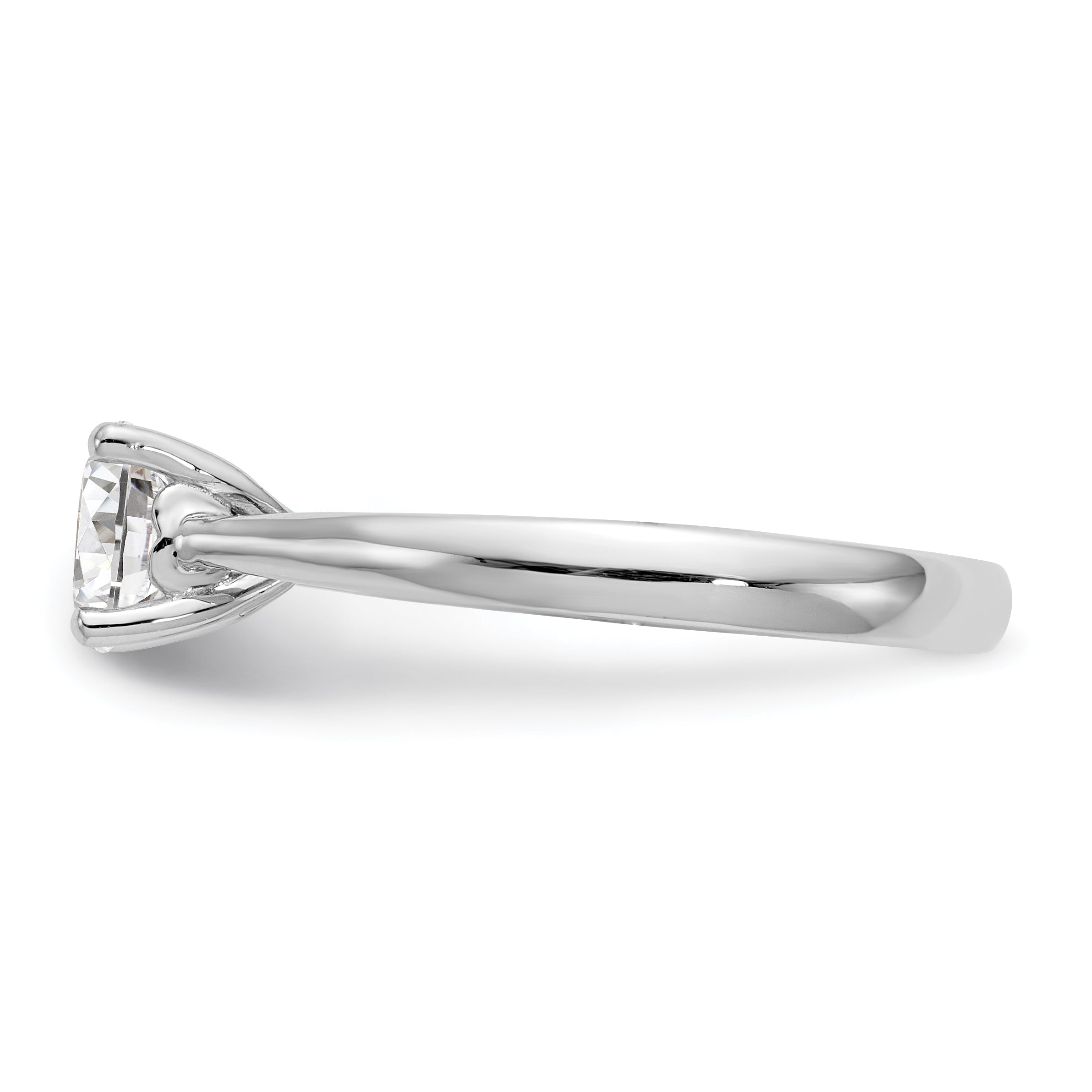 0.25ct. CZ Solid Real 14k White Gold Solitaire Engagement Ring