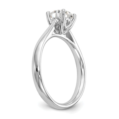 0.25ct. CZ Solid Real 14k White Gold Solitaire Engagement Ring