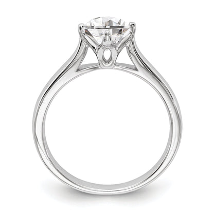 0.50ct. CZ Solid Real 14K White Gold Round Solitaire Engagement Ring Engagement Polished
