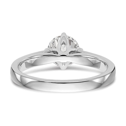 0.50ct. CZ Solid Real 14K White Gold Round Solitaire Engagement Ring Engagement Polished