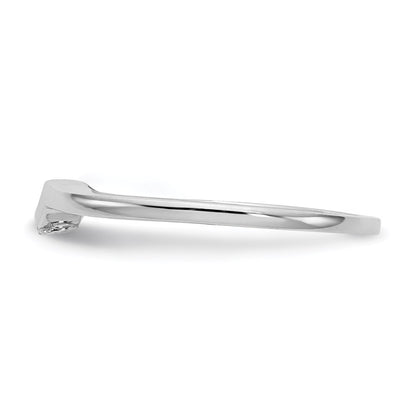 14k White Gold Real Diamond Wedding Band