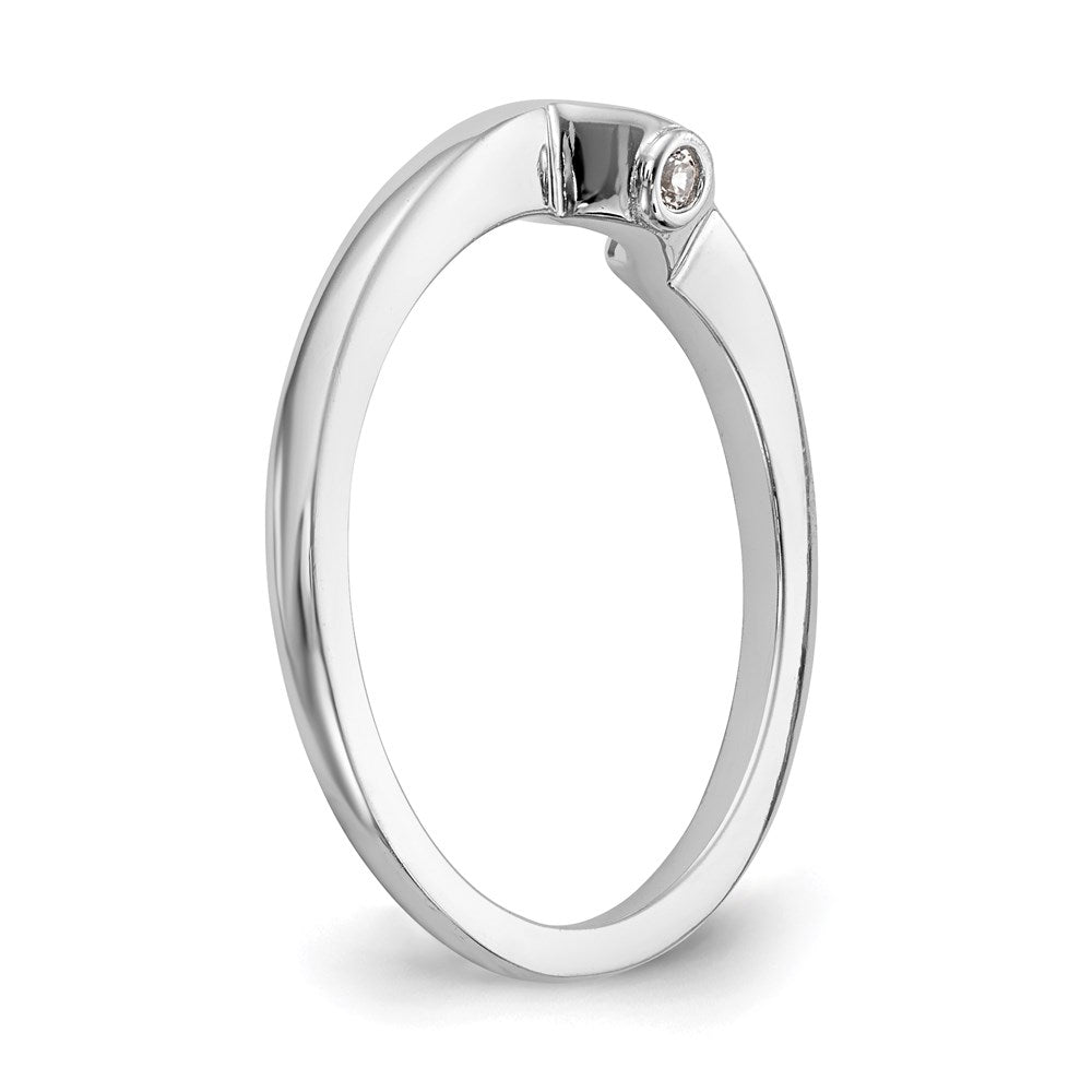 14k White Gold Real Diamond Wedding Band