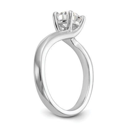 0.75ct. CZ Solid Real 14K White Gold Round Solitaire Engagement Ring Engagement Polished