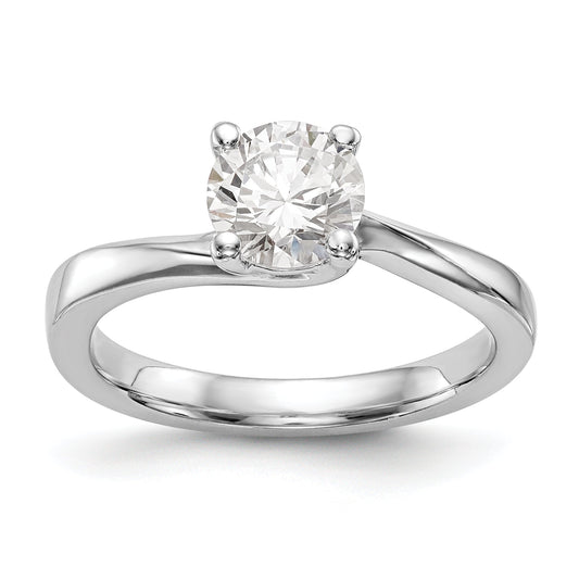 2.00ct. CZ Solid Real 14K White Gold Round Solitaire Engagement Ring Engagement Polished