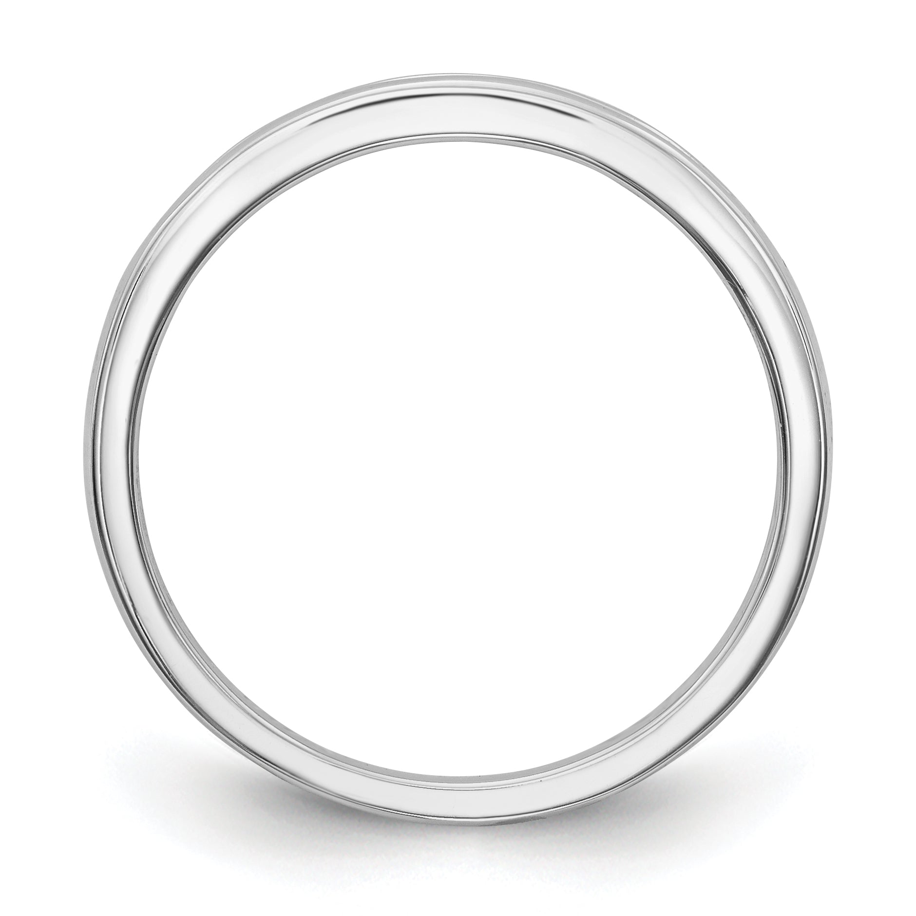 0.09ct. CZ Solid Real 14k White Gold Wedding Wedding Band Ring