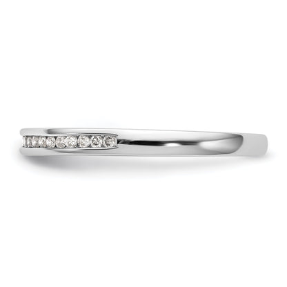 0.09ct. CZ Solid Real 14k White Gold Wedding Wedding Band Ring