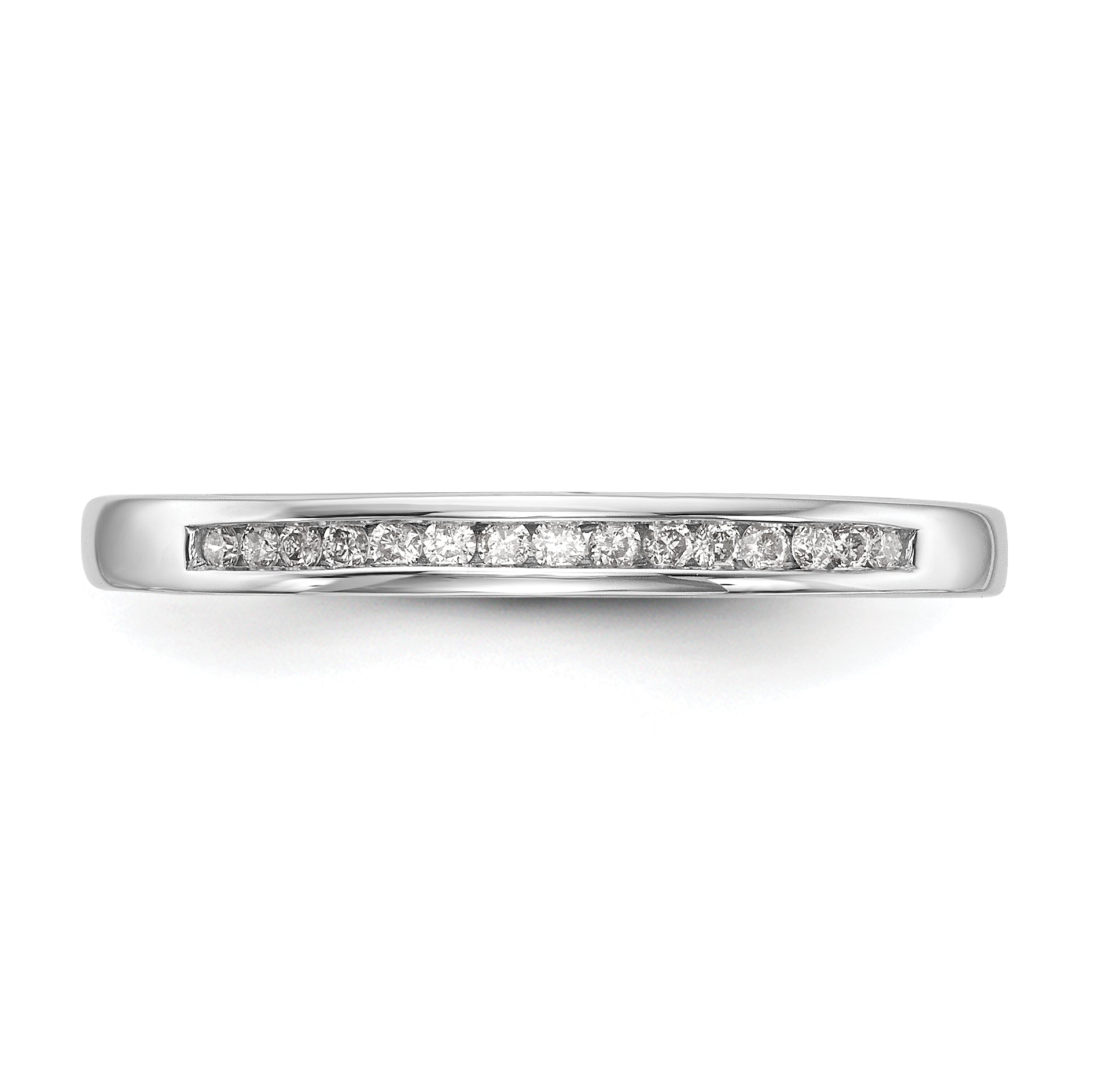 0.09ct. CZ Solid Real 14k White Gold Wedding Wedding Band Ring