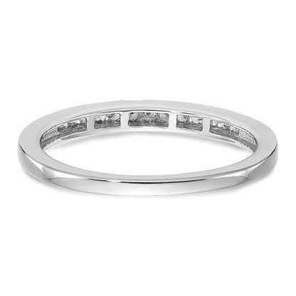 0.09ct. CZ Solid Real 14k White Gold Wedding Wedding Band Ring