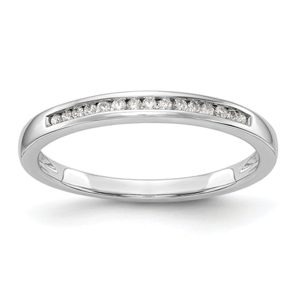 0.09ct. CZ Solid Real 14k White Gold Wedding Wedding Band Ring