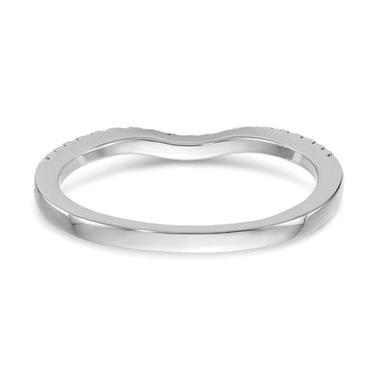 0.08ct. CZ Solid Real 14k White Gold Wedding Wedding Band Ring