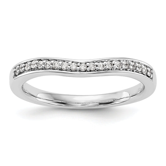 0.12ct. CZ Solid Real 14k White Gold Wedding Wedding Band Ring
