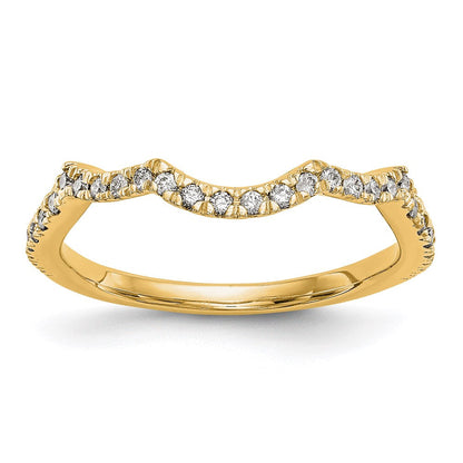 14k Yellow Gold Real Diamond Wedding Band