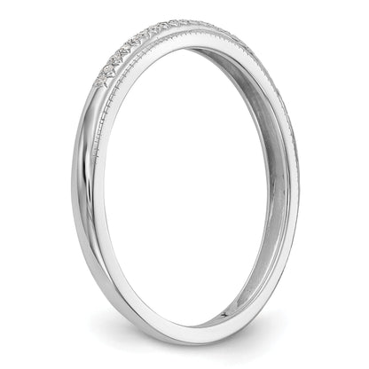 0.08ct. CZ Solid Real 14K White Gold Wedding Wedding Band Ring