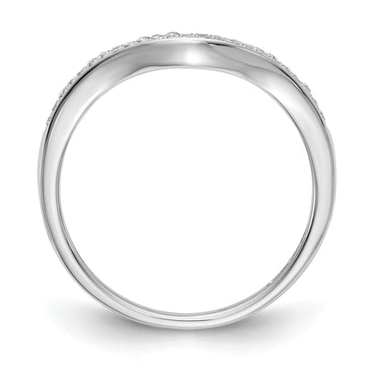 0.07ct. CZ Solid Real 14k White Gold Wedding Wedding Band Ring
