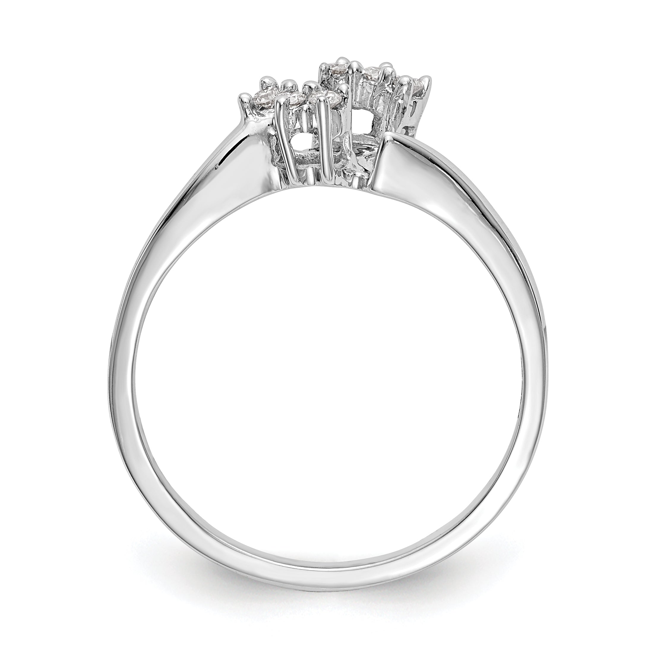 0.07ct. CZ Solid Real 14k White Gold Wedding Wedding Band Ring