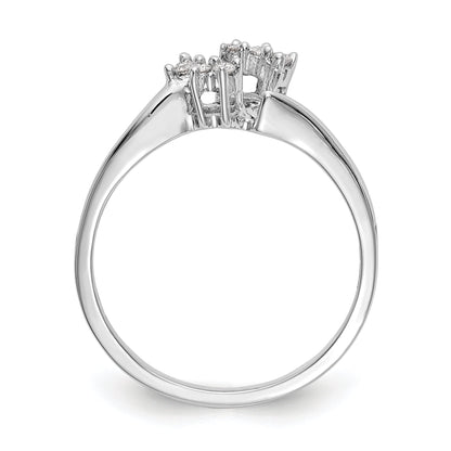 0.07ct. CZ Solid Real 14k White Gold Wedding Wedding Band Ring