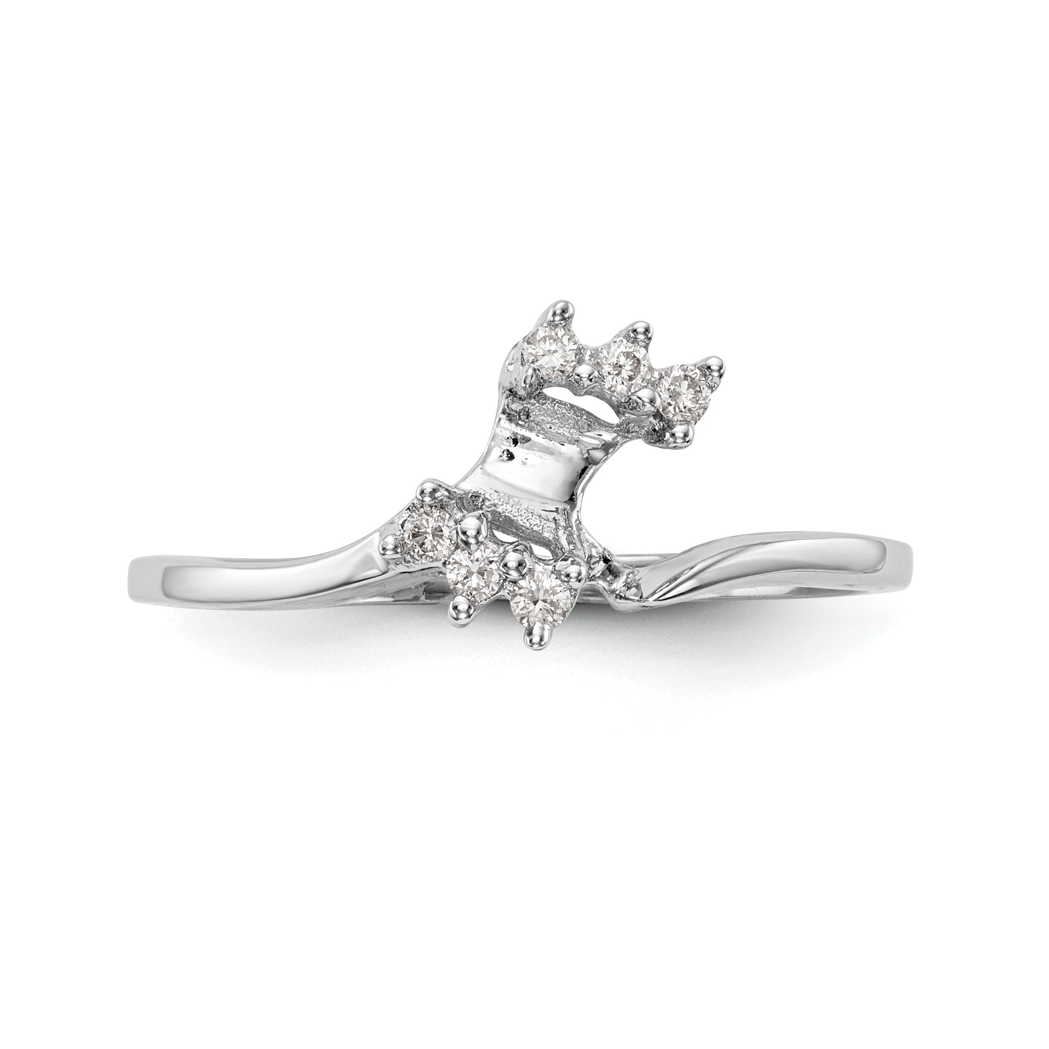 0.07ct. CZ Solid Real 14k White Gold Wedding Wedding Band Ring