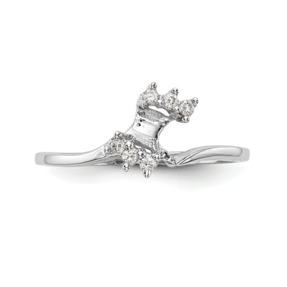 0.07ct. CZ Solid Real 14k White Gold Wedding Wedding Band Ring