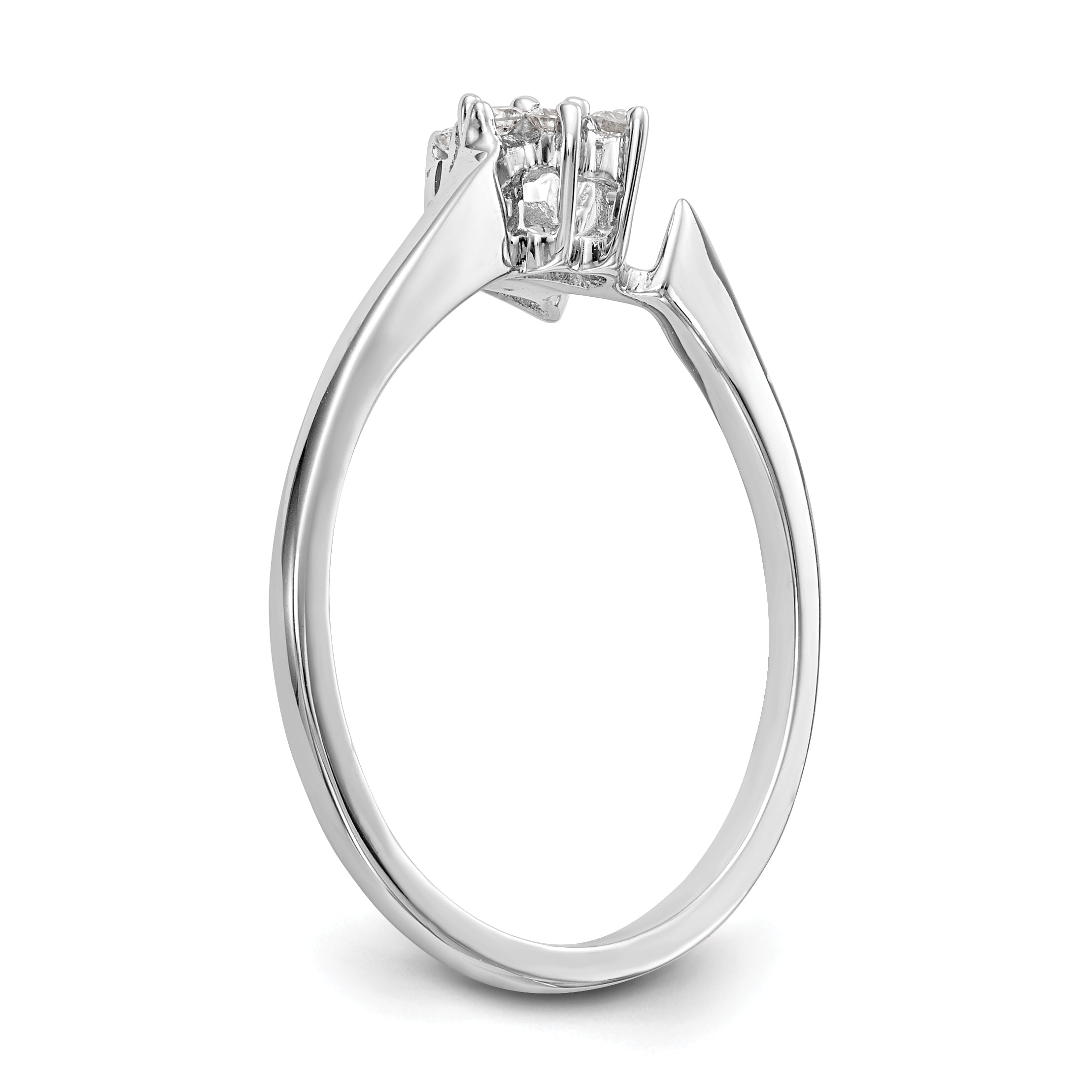 0.07ct. CZ Solid Real 14k White Gold Wedding Wedding Band Ring