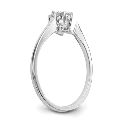 0.07ct. CZ Solid Real 14k White Gold Wedding Wedding Band Ring