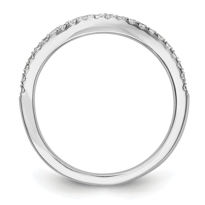 0.09ct. CZ Solid Real 14k White Gold Wedding Wedding Band Ring