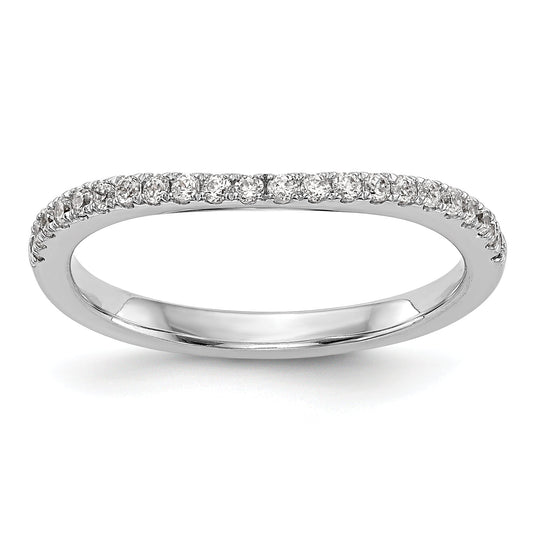 0.08ct. CZ Solid Real 14k White Gold Wedding Wedding Band Ring