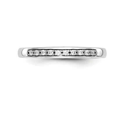0.06ct. CZ Solid Real 14k White Gold Wedding Wedding Band Ring