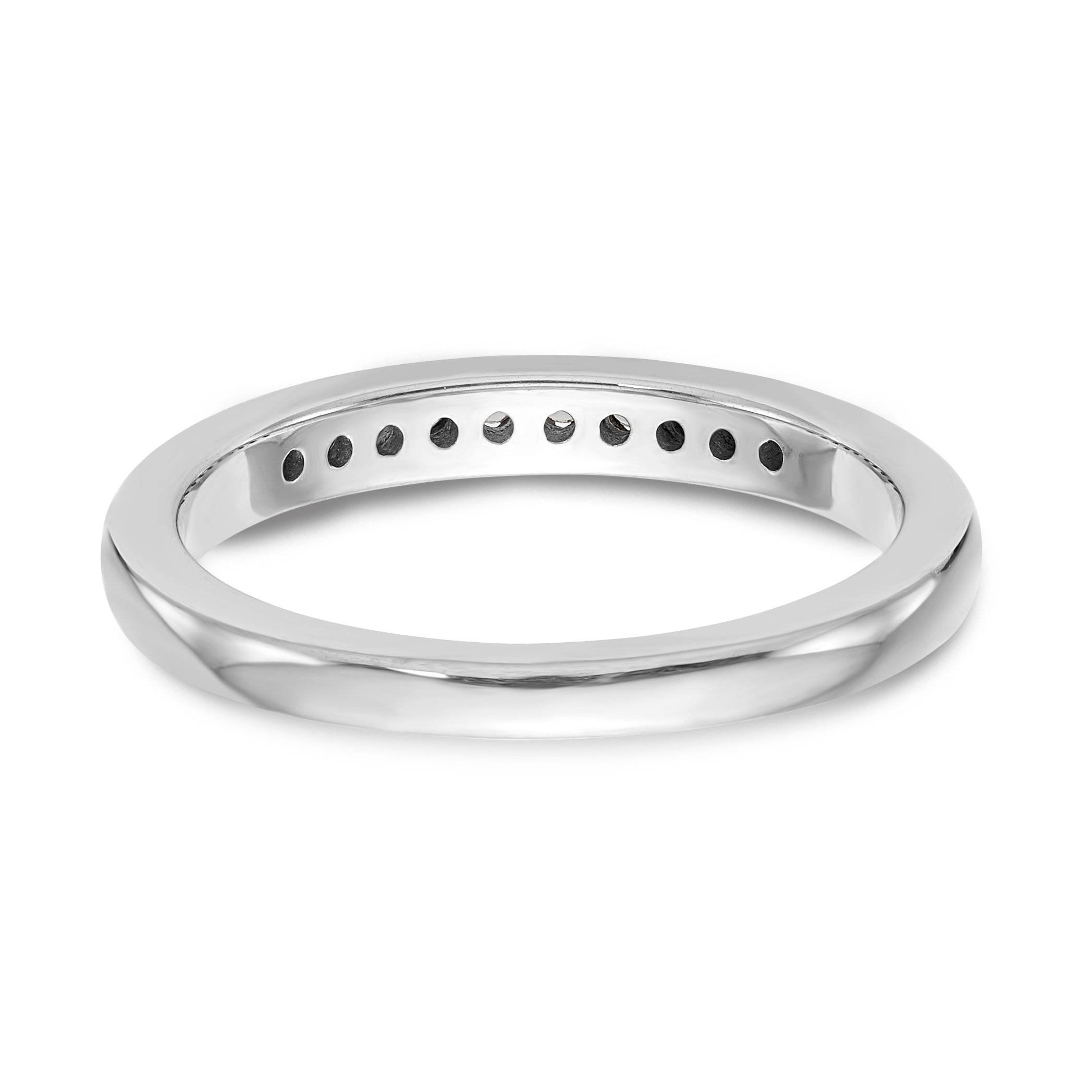 0.06ct. CZ Solid Real 14k White Gold Wedding Wedding Band Ring