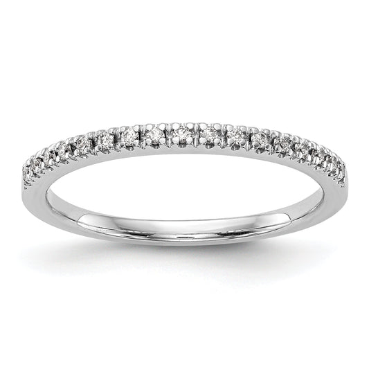 0.10ct. CZ Solid Real 14k White Gold Wedding Wedding Band Ring