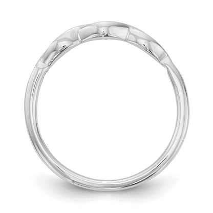 0.02ct. CZ Solid Real 14k White Gold Wedding Wedding Band Ring