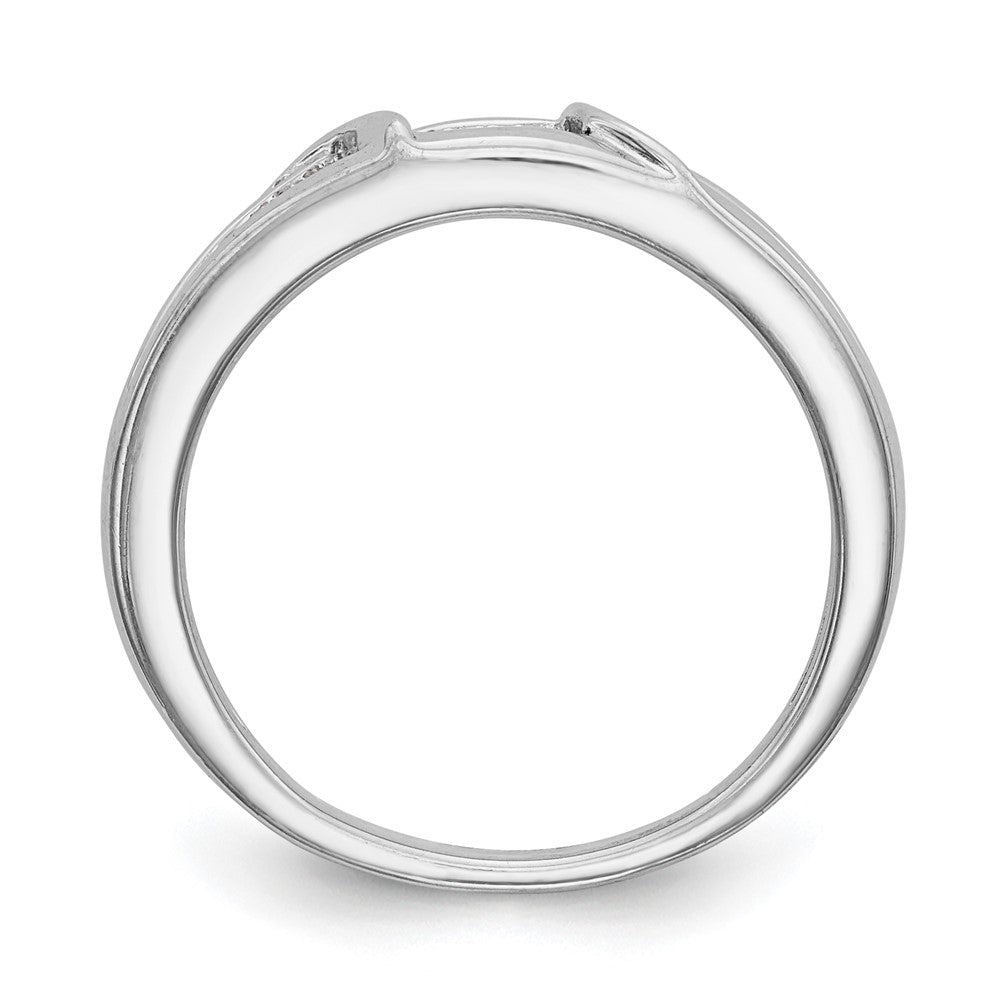 14K White Gold Complete Real Diamond Trio Ladies Wedding Band