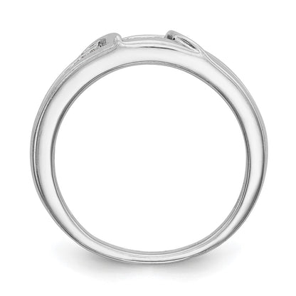 14K White Gold Complete Real Diamond Trio Ladies Wedding Band