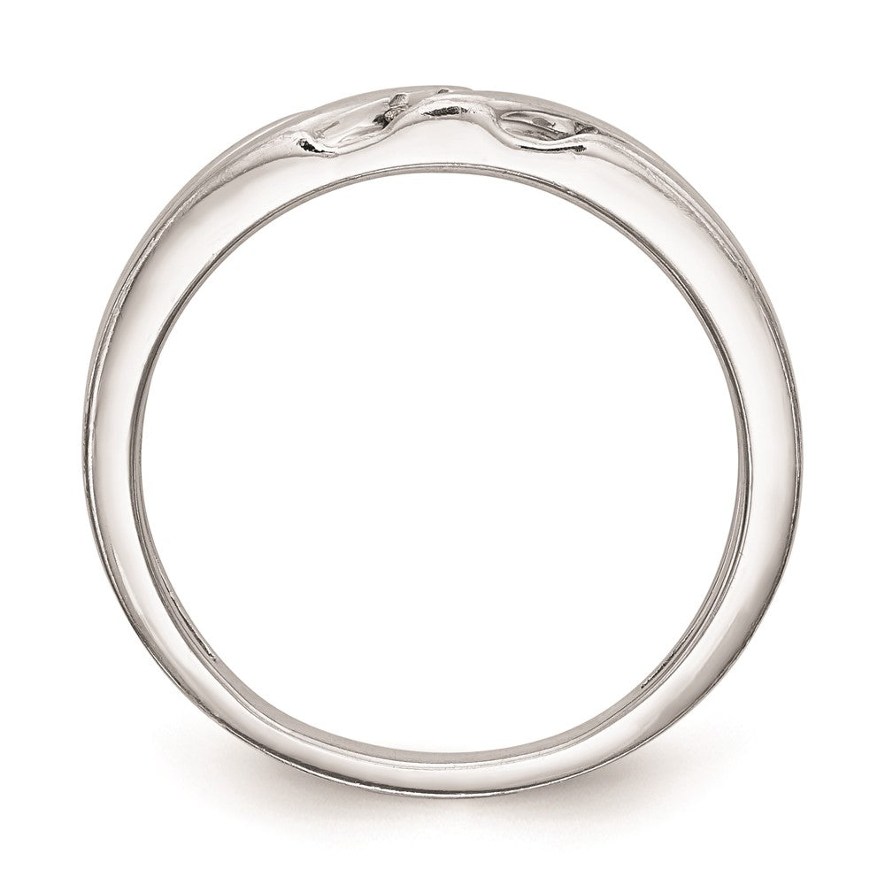 14K White Gold Complete Real Diamond Trio Ladies Wedding Band