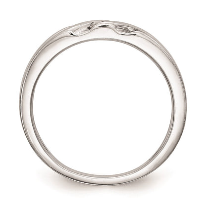 14K White Gold Complete Real Diamond Trio Ladies Wedding Band