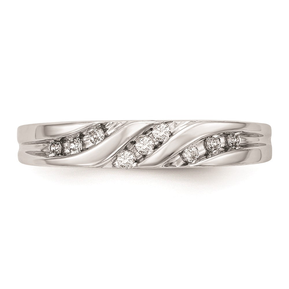 14K White Gold Complete Real Diamond Trio Ladies Wedding Band