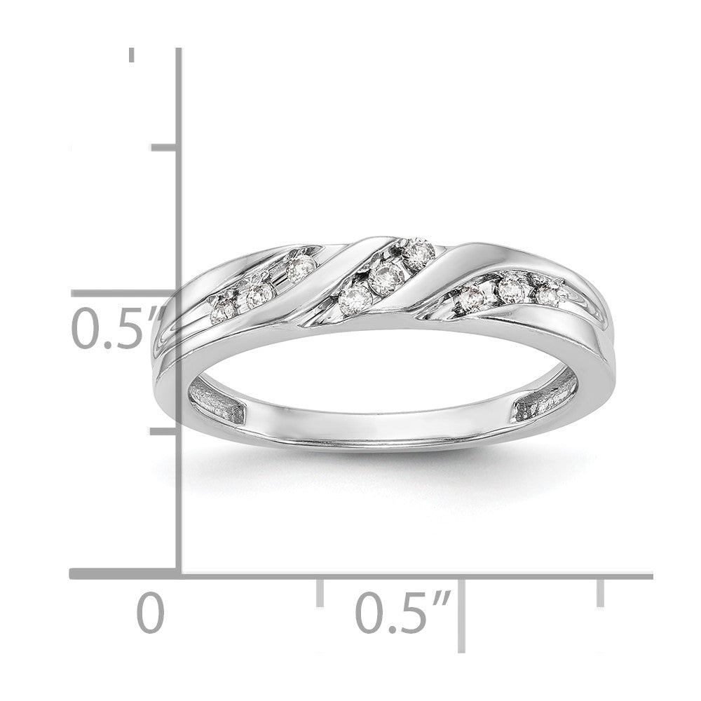 14K White Gold Complete Real Diamond Trio Ladies Wedding Band