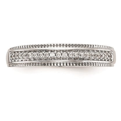 14K White Gold Complete Real Diamond Trio Ladies Wedding Band