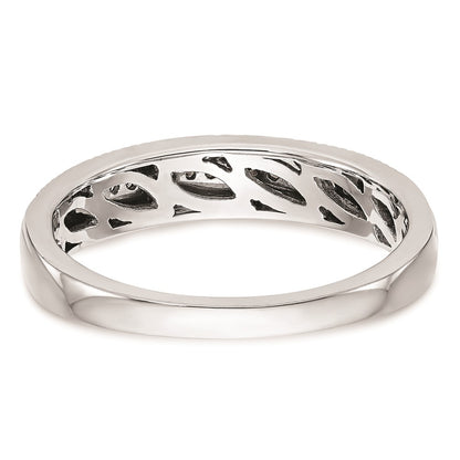 14K White Gold Complete Real Diamond Trio Ladies Wedding Band