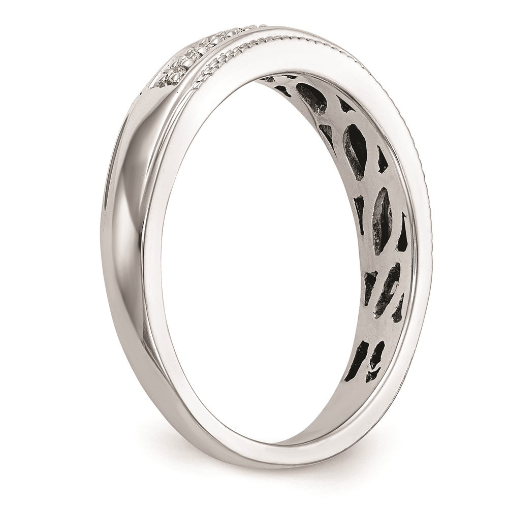 14K White Gold Complete Real Diamond Trio Ladies Wedding Band