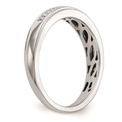 14K White Gold Complete Real Diamond Trio Ladies Wedding Band